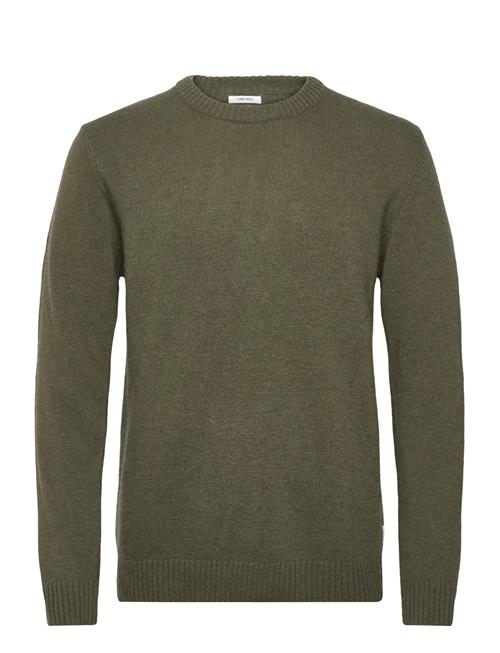 Lambswool O-Neck Knit Lindbergh Khaki