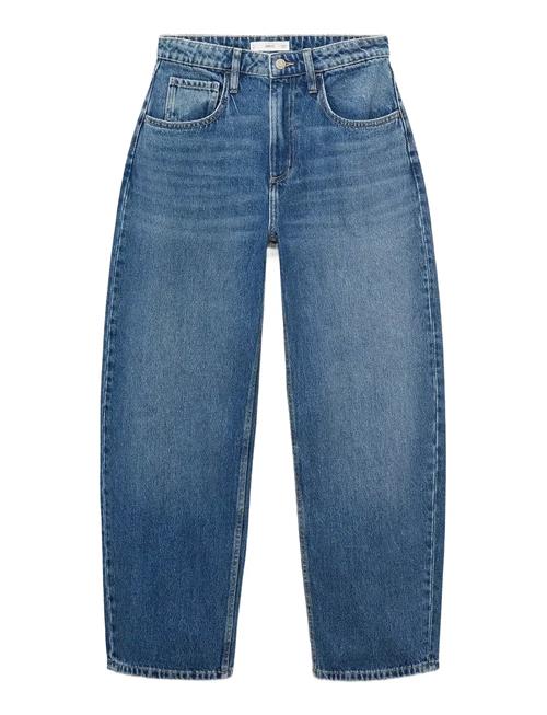 High-Waisted Barrel Jeans Mango Blue