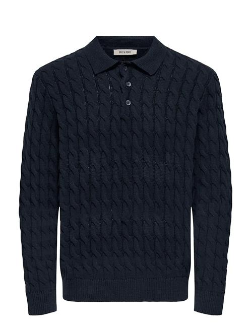 Onskicker Life Rlx Ls Cabel Polo Knit ONLY & SONS Navy