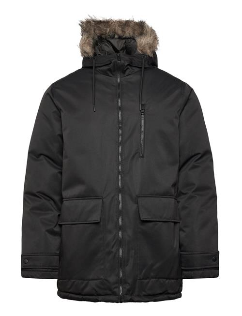Jack & Jones Jjcharlie Detachable Faux Fur Parka Jack & J S Black