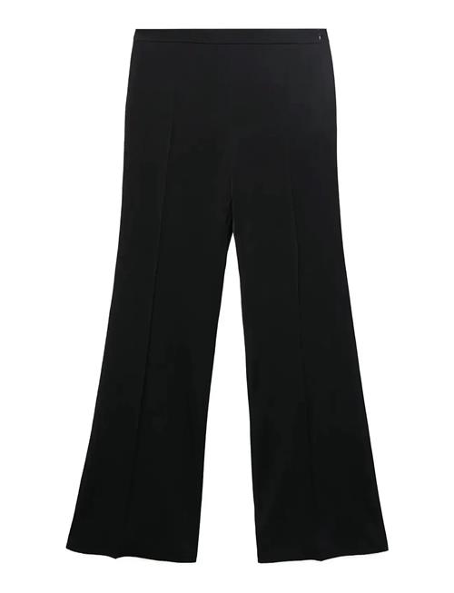 Long Flared Trousers Mango Black