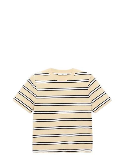Striped Cotton T-Shirt Mango Yellow