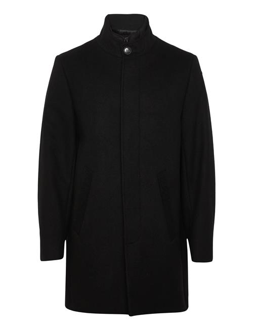 Detachable Collar Wool Coat Lindbergh Black Black