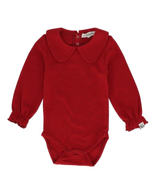 Gullkorn Peg Bodysuit Deep Red  Deep Red-86 cm  Rød  86 cm  unisex
