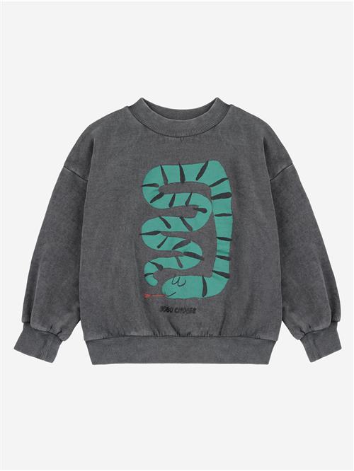 Bobo Choses Snake Sweatshirt Dark Grey  Dark Grey-8-9 Y  Grå  8-9 år  mand
