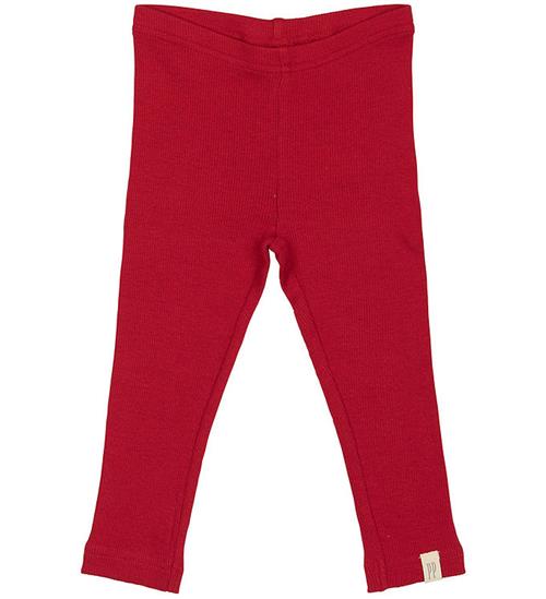Petit Piao Leggings - Rib - Modal - Jet Red