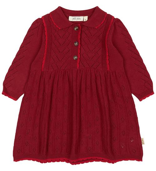 Petit Piao Kjole - Hulmønster - Strik - PPDaimi - Biking Red