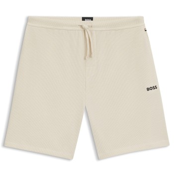 BOSS Waffle Nightwear Shorts Offwhite X-Large Herre