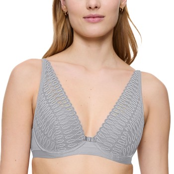 Triumph BH Aura Spotlight Plunge Bra Lysegrå D 70 Dame