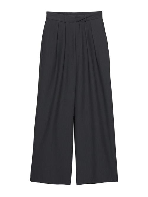 Pull&Bear Bukser med lægfolder  mørkegrå