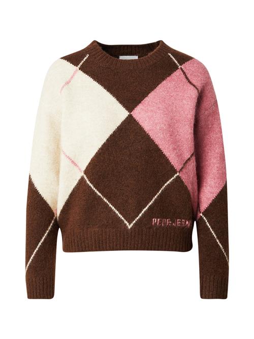Se Pepe Jeans Pullover 'CECIL'  brun / lys pink / hvid ved About You