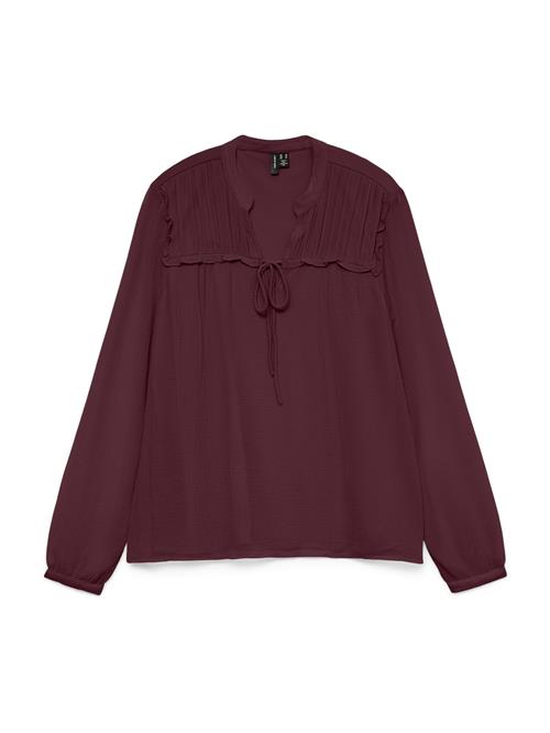 VERO MODA Bluse 'VMLINEA'  vinrød