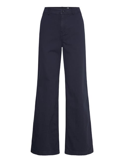 Cotton Twill Wide-Leg Pant Lauren Ralph Lauren Navy