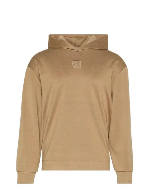 Ls Stretch Wool Blend Po Hoodie Calvin Klein Beige