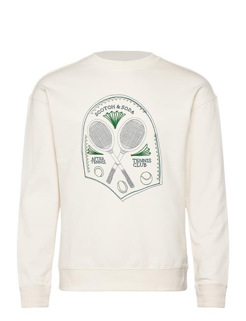 Embroidered Chest Artwork Relaxed Fit Sweatshirt Scotch & Soda White