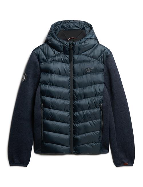 Hooded Knit Storm Hybrid Jkt Superdry Navy