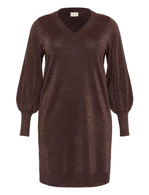 Kcregitta Knit Dress Kaffe Curve Brown