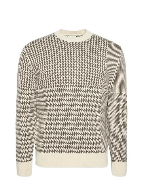 Ls Wool Menswear Pattern Crwnk S Calvin Klein Beige