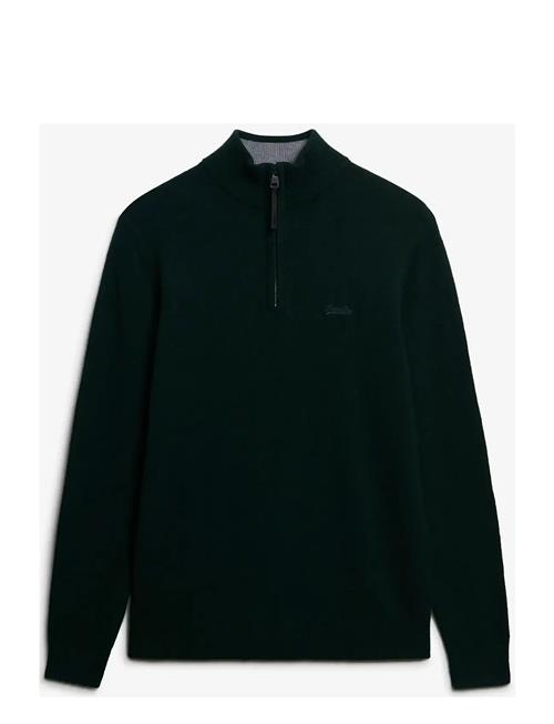 Wool Blend Half Zip Jumper Superdry Green