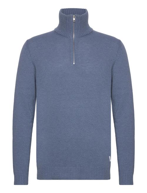 Lambswool Half Zip Knit Over Co Lindbergh Blue
