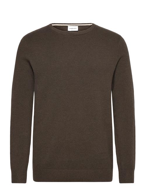 Structure O-Neck Knit Lindbergh Brown