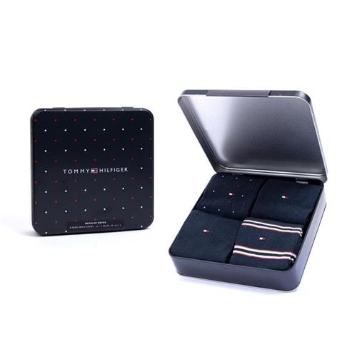 Se TH MEN SOCK 4P TIN GIFTBOX STRIPE D hos Din tøjmand