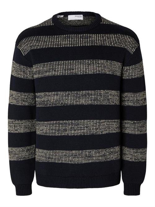 SLHSTAN RELAXED LS KNIT STRIPE CREW