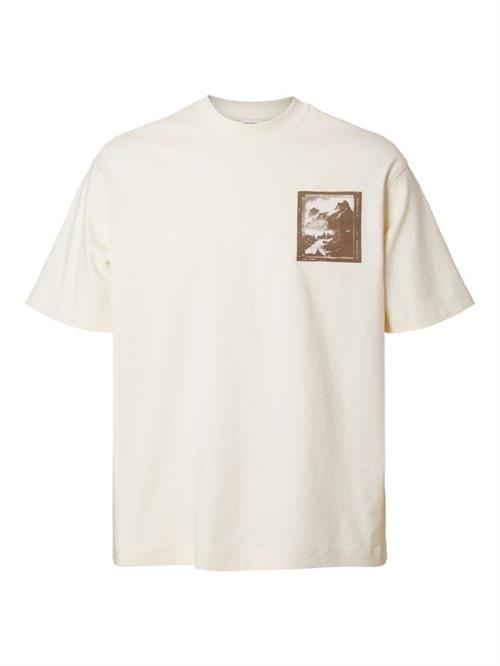 SLHLOOSENORMAN PRINT SS O-NECK TEE
