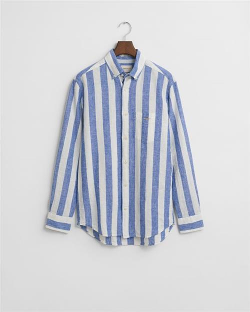 REG COTTON LINEN BOLD STRIPE SHIRT