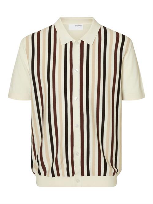 SLHMATTIS SS KNIT STRIPE POLO CARDI