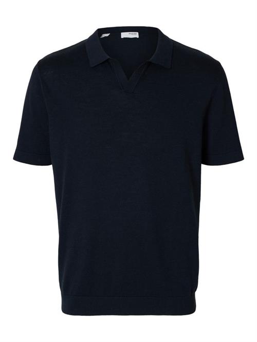 SLHMATTIS SS LINEN BLEND OPEN POLO