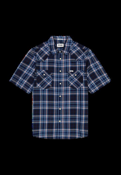 SS_WESTERN_SHIRT FLAMINGO_INDIGO