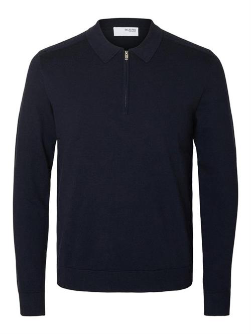 SLHBERG LS HALF ZIP POLO NOOS