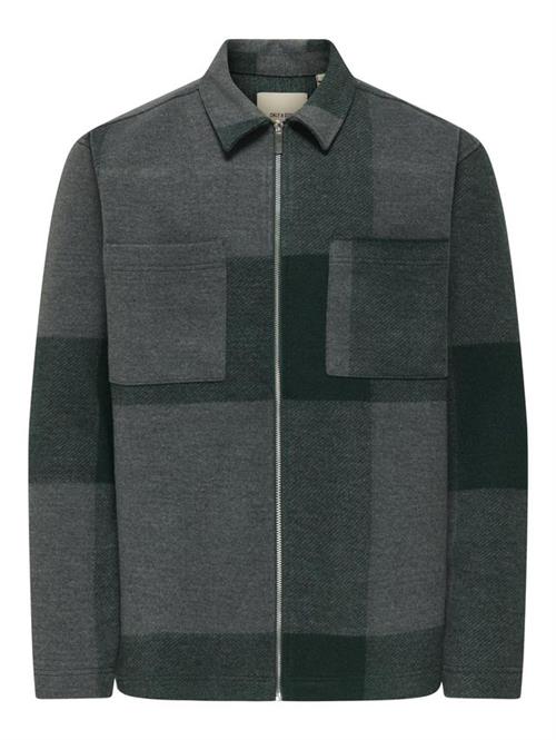 ONSWAKE CHECKED ZIP OVERSHIRT