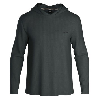 BOSS Waffle Hoodie Mørkgrøn  X-Large Herre