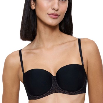 Triumph BH Signature Sheer Wired Balconette Bra Sort E 75 Dame