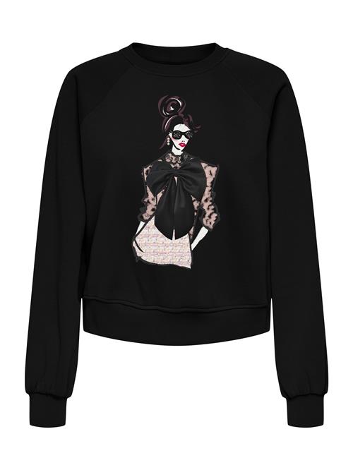 ONLY Sweatshirt 'ONLLABINET'  lyserød / sort / hvid