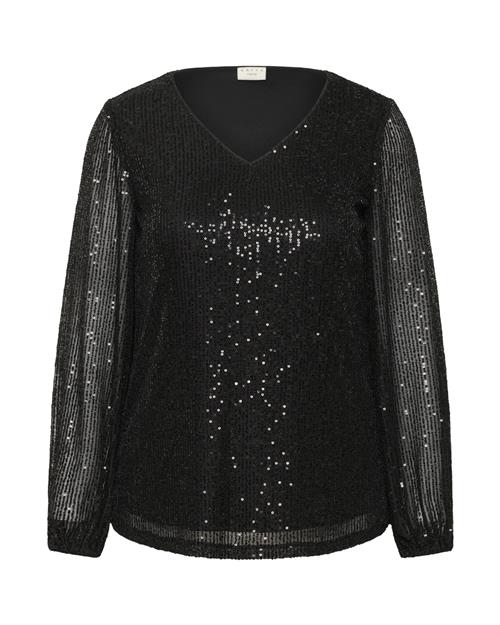 KAFFE CURVE Bluse  sort