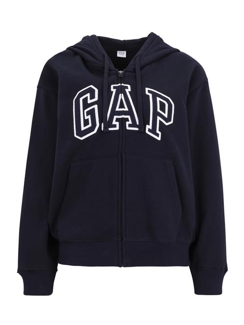 Gap Petite Sweatjakke 'HERITAGE'  navy / hvid