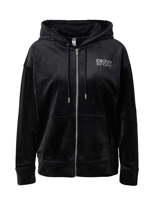 DKNY Performance Sportssweatjakke  sort / sølv