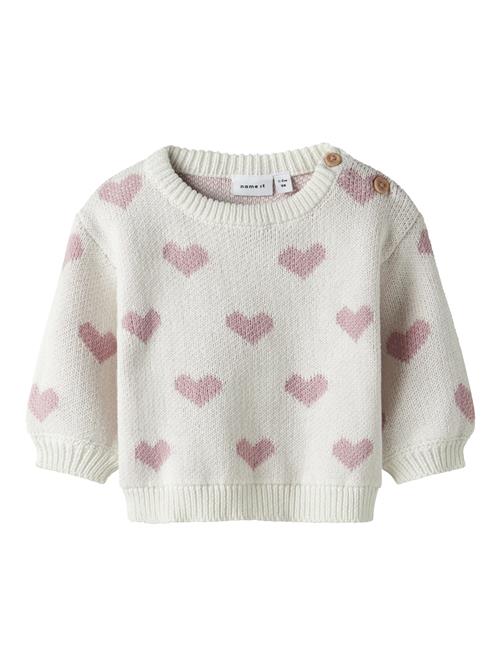 NAME IT Pullover 'NBFOANA '  lyserød / hvid