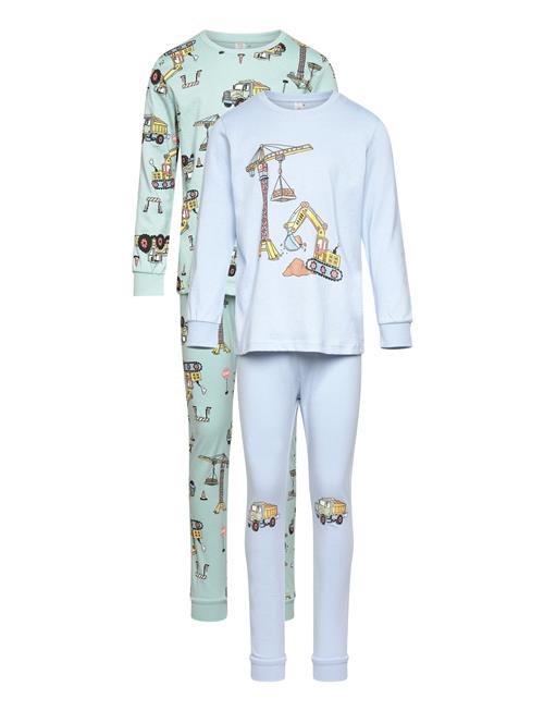 Pyjama 2 Pack Working Vehicles Lindex Blue