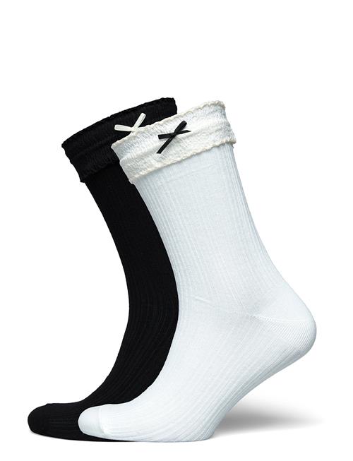 Sock 2 P Flounce Cuff Lindex White
