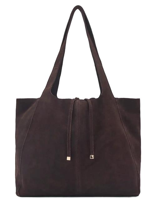 Suede Shopper Bag Mango Brown