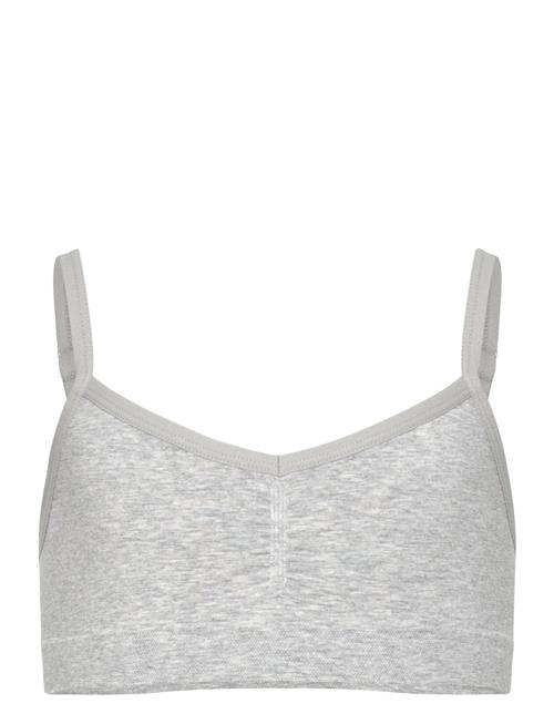Top Seamless V Neck Melange Lindex Grey