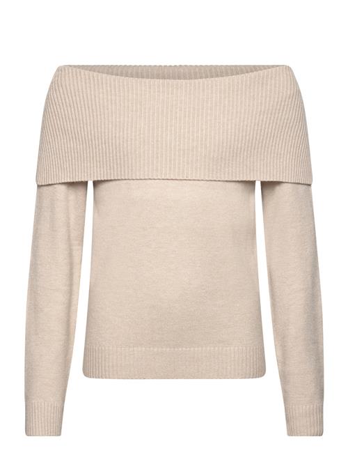 Sweater Knitted Fold Down Lindex Beige