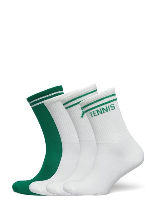 Sock 4 P Tennis Sporty Rib Lindex Green
