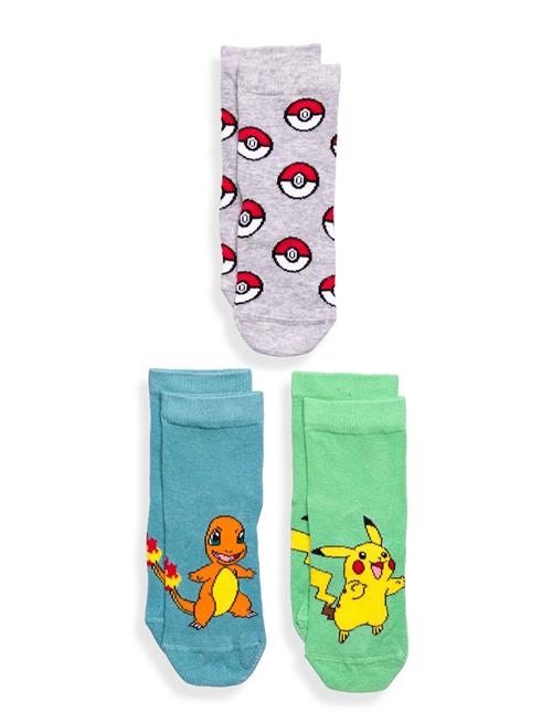 Sock 3 P Pokemon Lindex Grey