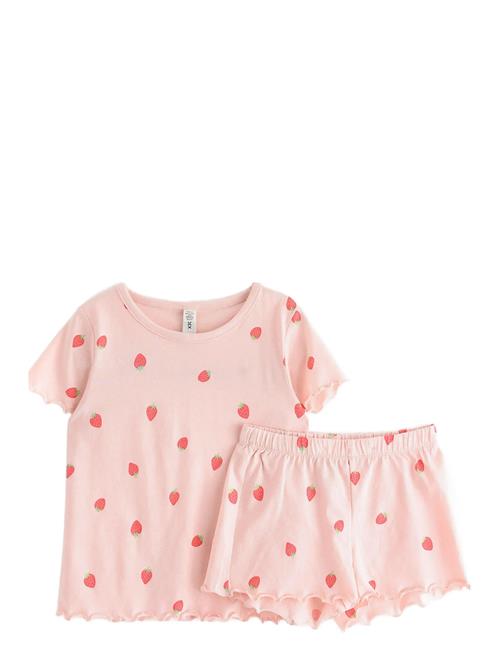 Pyjama Tee Shorts Strawberry Lindex Pink