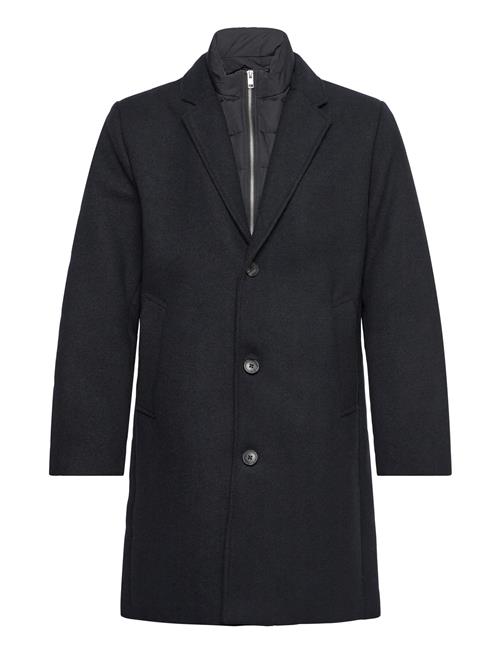 Detachable Collar Lapel Coat Lindbergh Black